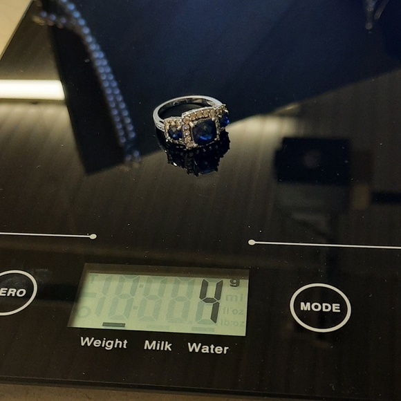 Vintage Ross-Simons Blue Sapphire Halo Ring In Sterling Silver. Size 7. - Picture 11 of 11